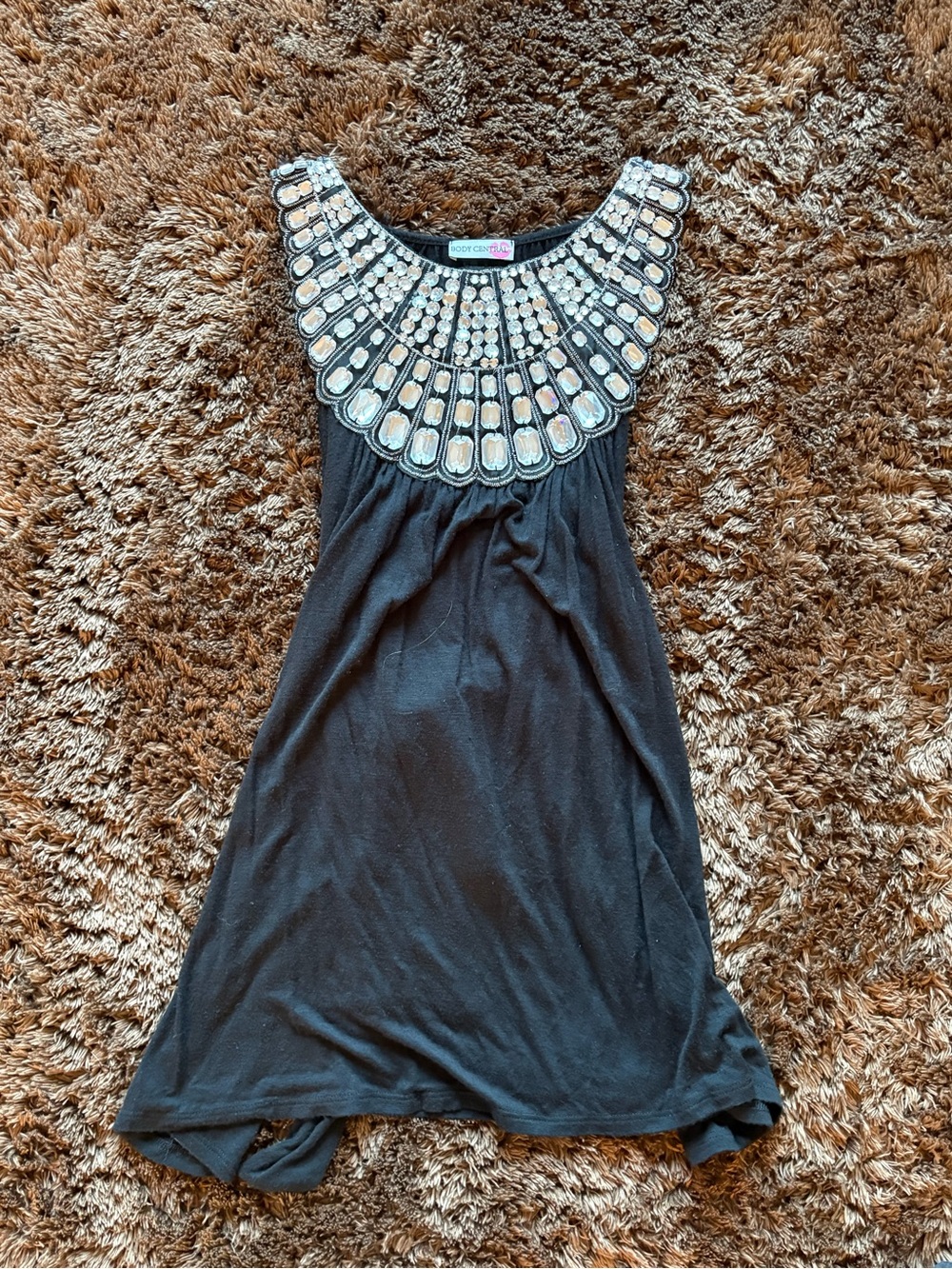Y2K Crystal Embellished Tank Top with Tie.